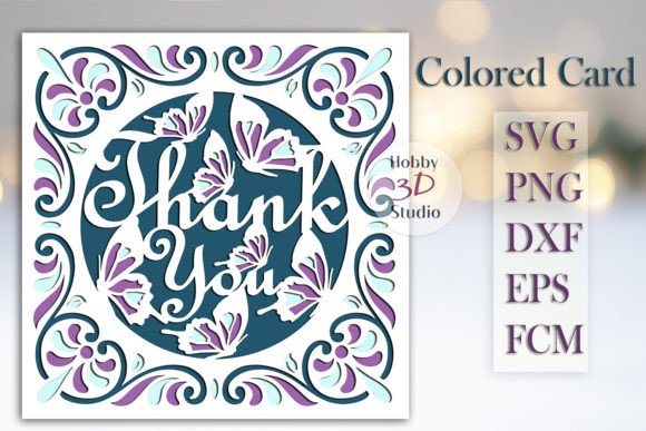 Download Thank You Card SVG Colored Templates SVG - Thank you card svg Collection