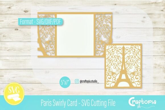 Download Paris Swirly Card – SVG Cutting File - Cutting file Collection