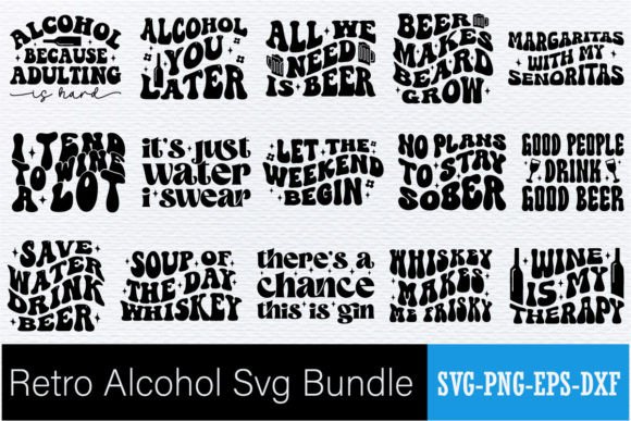 Download Retro Alcohol Svg Bundle - Alcohol svg bundle Collection