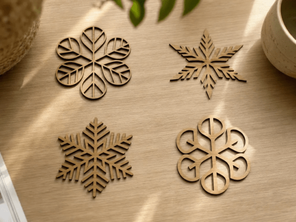 Download Snowflake 4 Bundle - Laser Cutting File - Cutting file Collection