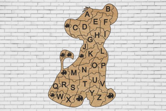 Download Lion Puzzle Alphabet, Cutting File - Cutting file Collection