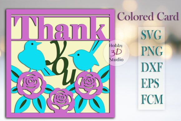 Download Thank You Card SVG Colored Templates SVG - Thank you card svg Collection