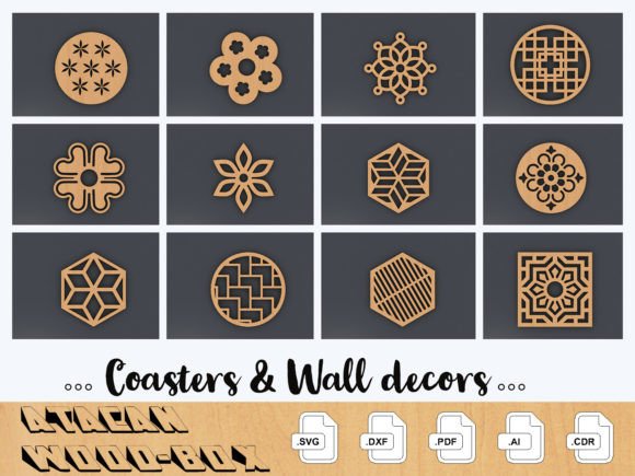 Download Drink Coaster Designs Cutting Files 175 - Cutting file Collection