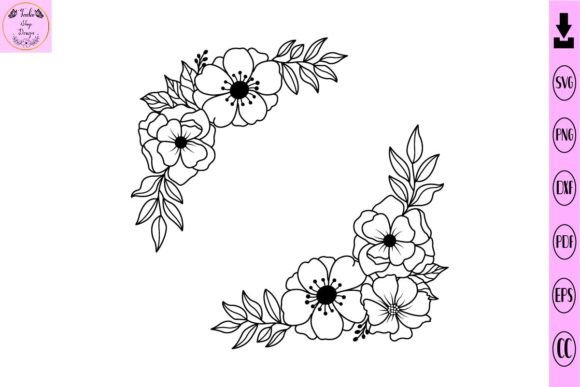 Download Floral Corner Svg Flower Svg Flowers Svg - Svg flowers Collection