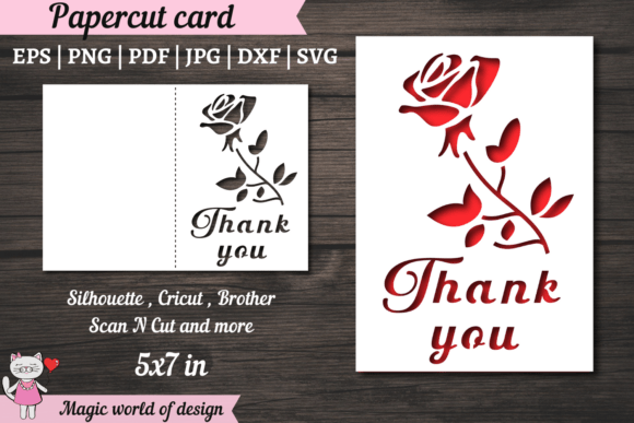 Download Rose Thank You Card Svg, Flowers Card , - Thank you card svg Collection