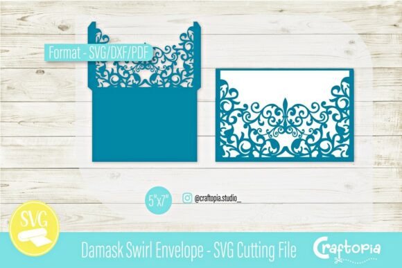 Download Damask Swirl Envelope – SVG Cutting File - Cutting file Collection